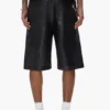 Leder-Trainingsshorts