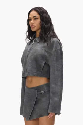 Leder-Zimmermann-Jacke