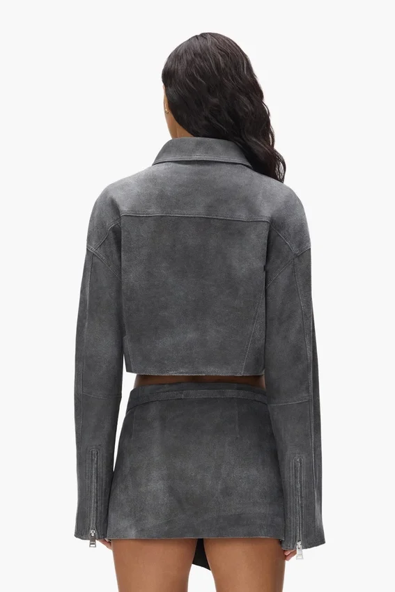 Leder-Zimmermann-Jacke