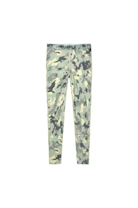 Leggings aus Nylon mit gemaltem Camouflage-Muster