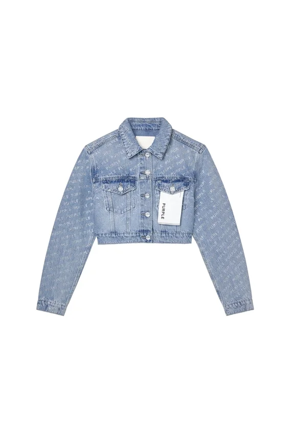Logo Bling Crop-Jacke