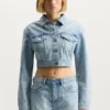 Logo Bling Crop-Jacke