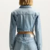 Logo Bling Crop-Jacke