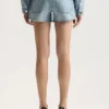 Logo Bling Cut-Off-Shorts