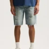 P059 Painterly Rip Shorts