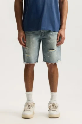 P059 Painterly Rip Shorts