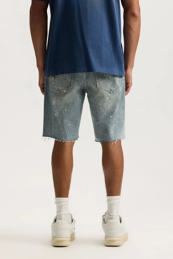 P059 Painterly Rip Shorts