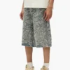 P070 Handperlbestickte & mit Kristallen verzierte Shorts