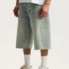 P070 Shorts mit Monogramm-Prägung