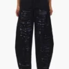 Pailletten-Hose mit geradem Bein