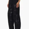 Pailletten-Hose mit geradem Bein