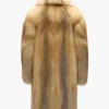 Pelzmantel mit Schalkragen