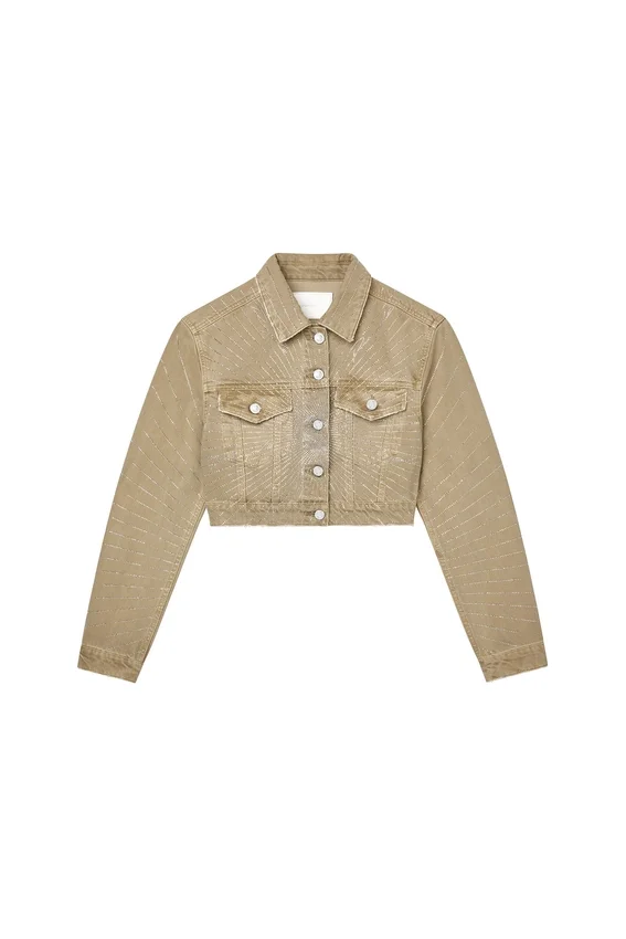 Radial Bling Crop-Jacke