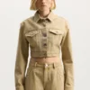 Radial Bling Crop-Jacke