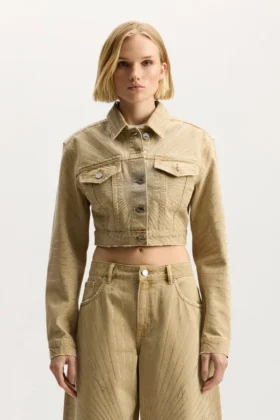 Radial Bling Crop-Jacke