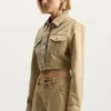 Radial Bling Crop-Jacke