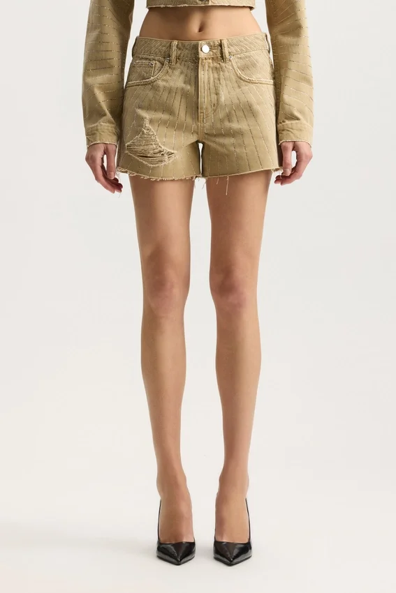 Radial Bling Cut-Off-Shorts
