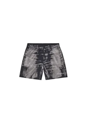 Shorts mit abgenutzten Kristallen rundum