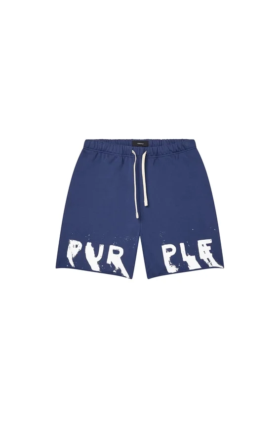 Shorts mit aufgemaltem Schriftzug
