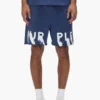 Shorts mit aufgemaltem Schriftzug