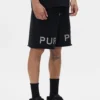 Shorts mit Kristall-Schriftzug