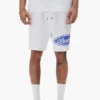 Shorts mit Pailletten-Schriftzug