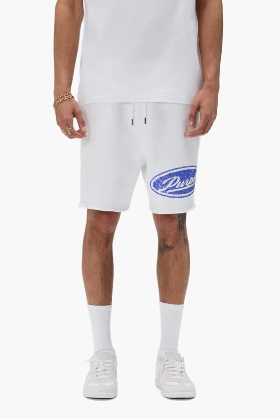 Shorts mit Pailletten-Schriftzug