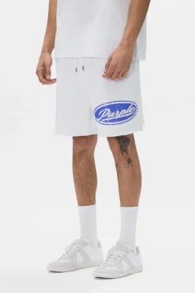 Shorts mit Pailletten-Schriftzug