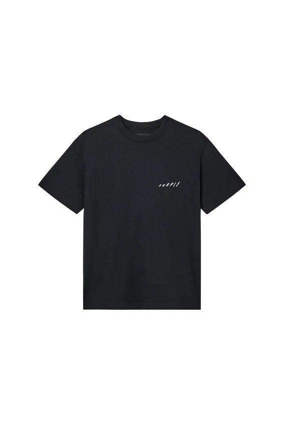 T-Shirt mit aufsteigendem Schriftzug
