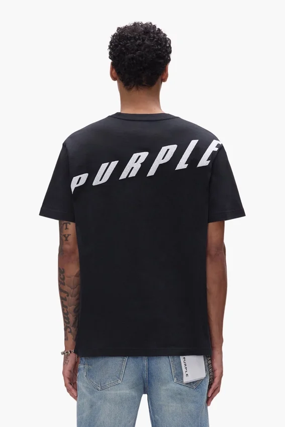 T-Shirt mit aufsteigendem Schriftzug