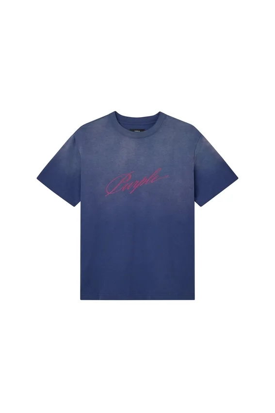 T-Shirt mit schrägem Schriftzug