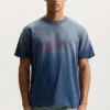 T-Shirt mit schrägem Schriftzug
