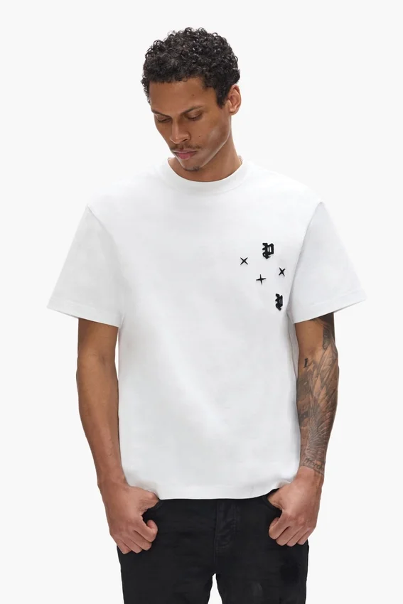 T-Shirt mit Stern-Monogramm