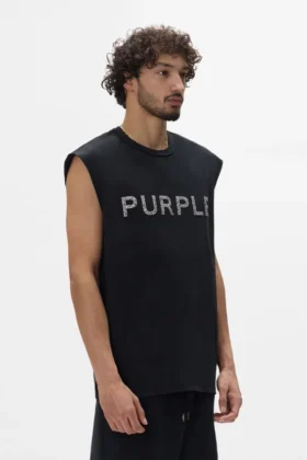 Tanktop mit Kristall-Schriftzug