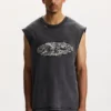 Tanktop mit Pailletten-Schriftzug