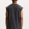 Tanktop mit Pailletten-Schriftzug