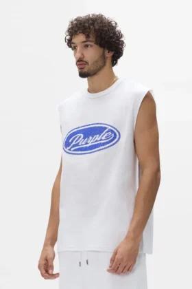 Tanktop mit Pailletten-Schriftzug