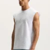 Tanktop mit Wortmarke und Perlenverzierung