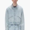 Trucker-Jacke mit kontrastierendem Kragen