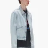 Trucker-Jacke mit kontrastierendem Kragen