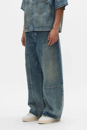 Workwear-Jeans mit ausgestelltem Bein