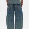 Workwear-Jeans mit ausgestelltem Bein