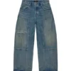 Workwear-Jeans mit ausgestelltem Bein