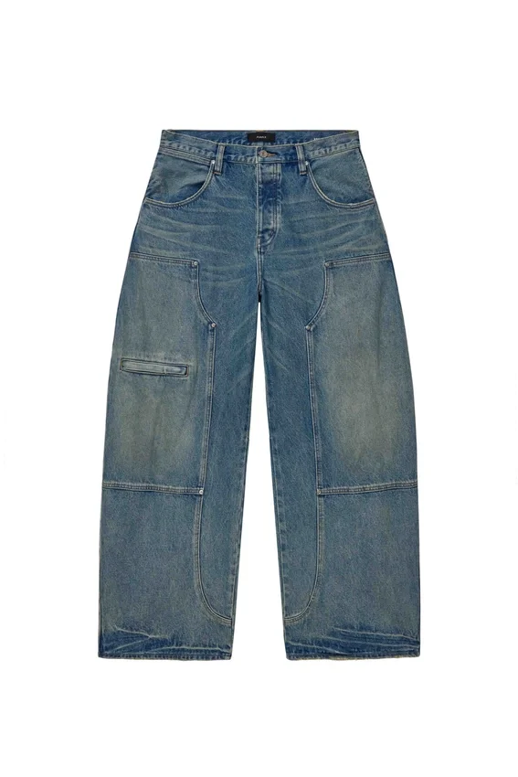 Workwear-Jeans mit ausgestelltem Bein